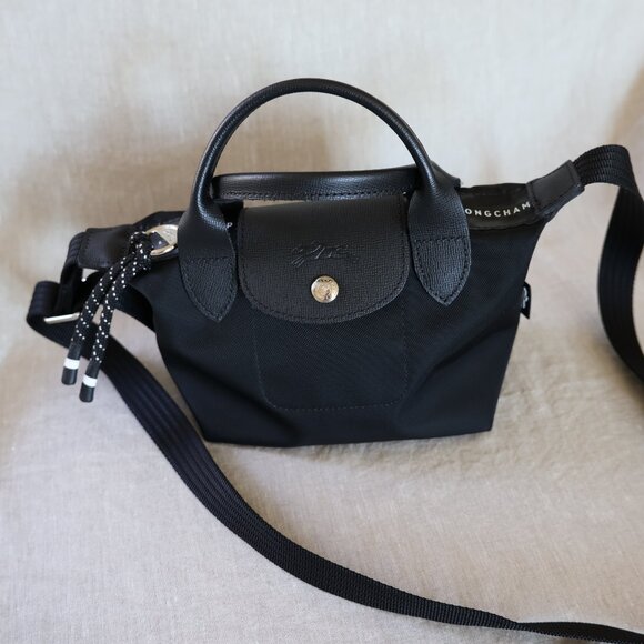 Longchamp Le Pliage Energy Xs Canvas Handbag Black - Picture 1 of 7